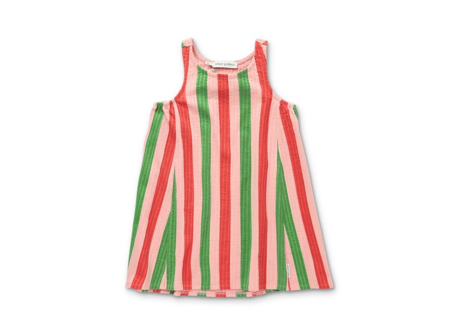 Dress Loose Stripe Coral