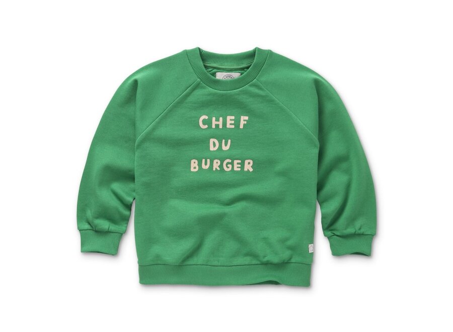 Sproet & Sprout | Sweatshirt Raglan Chef Du Burger Mint