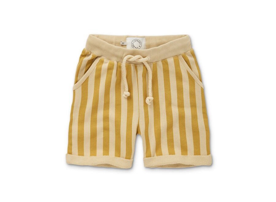 Sweat Short Stripe Print Honey