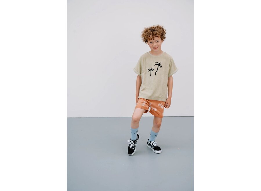 Sproet & Sprout | Terry T-Shirt Palmtrees Aloe Vera