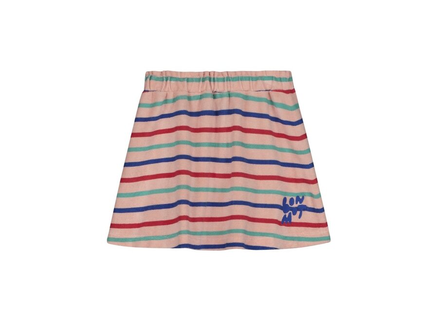 Bonmot | Mini Skirt Multicolor Stripe Tan rose