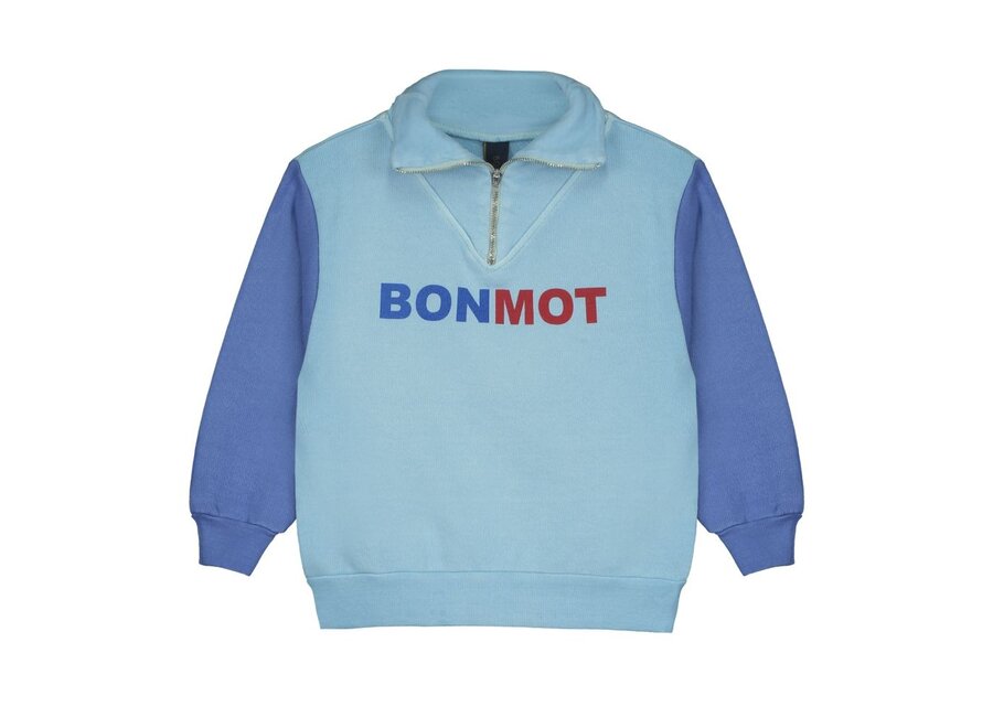 Bonmot | Sweatshirt Zipp Bonmot River Blue