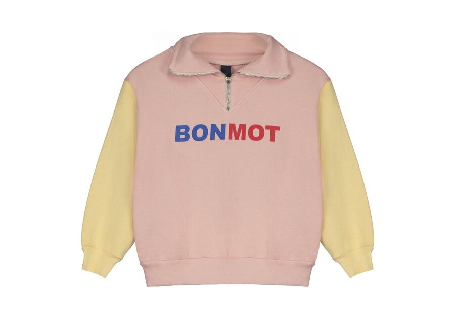 Bonmot | Sweatshirt Zipp Bonmot Tan rose