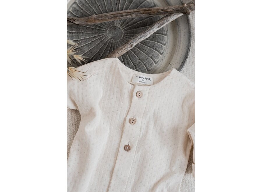 1+ in the family | Charlot Jumpsuit W/Feet Ivory