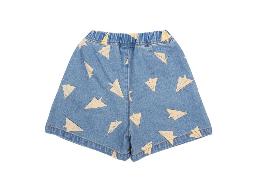 Jelly Mallow | Paper Airplane Denim Shorts