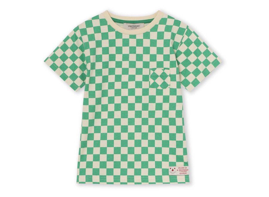 Ed T-shirt Holly Green Check