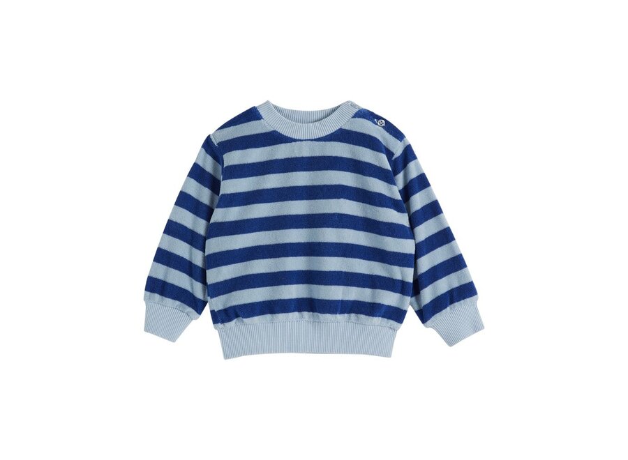 Emile et Ida | Eponge Raye Sweater Celeste