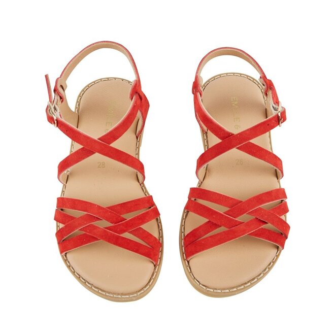 Emile et Ida | Tressee Sandalen Rouge