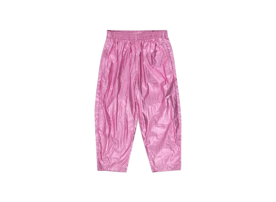 Tiny Cottons | Shiny Barrel Pant Metallic Pink