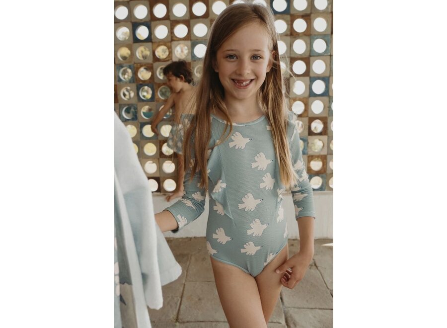 Tiny Cottons | Doves Swimsuit Warm Grey