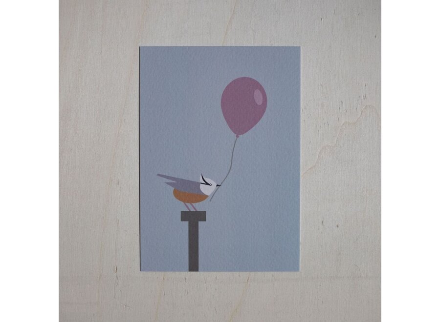 Habitat | Postkaart A Little Bird Told Me... 043 - Vogel met Ballon