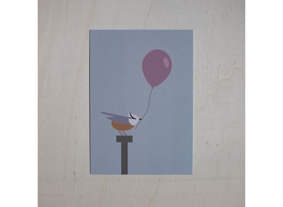 Postkaart A Little Bird Told Me... 043 - Vogel met Ballon