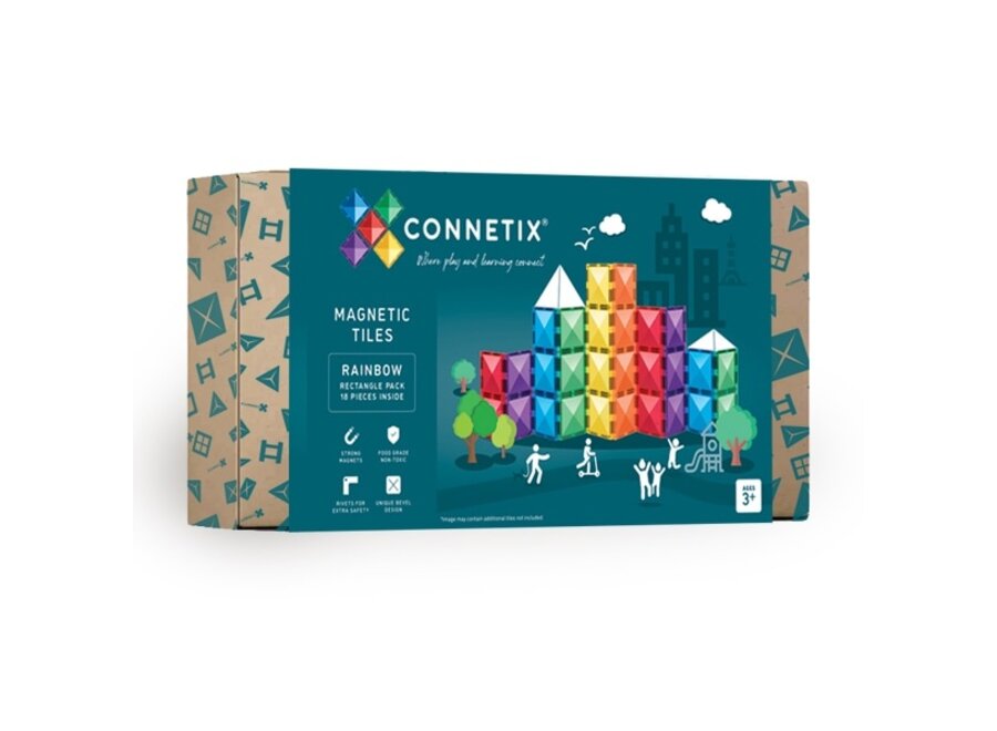 Connetix | Rainbow Rectangle Pack (18 pieces)