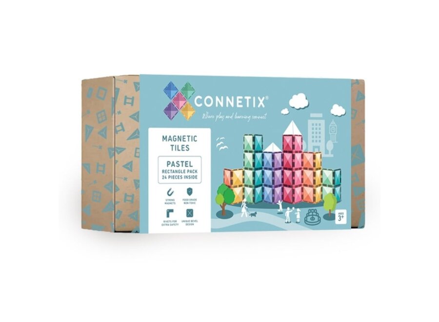 Connetix | Pastel Rectangle Pack (24 pieces)