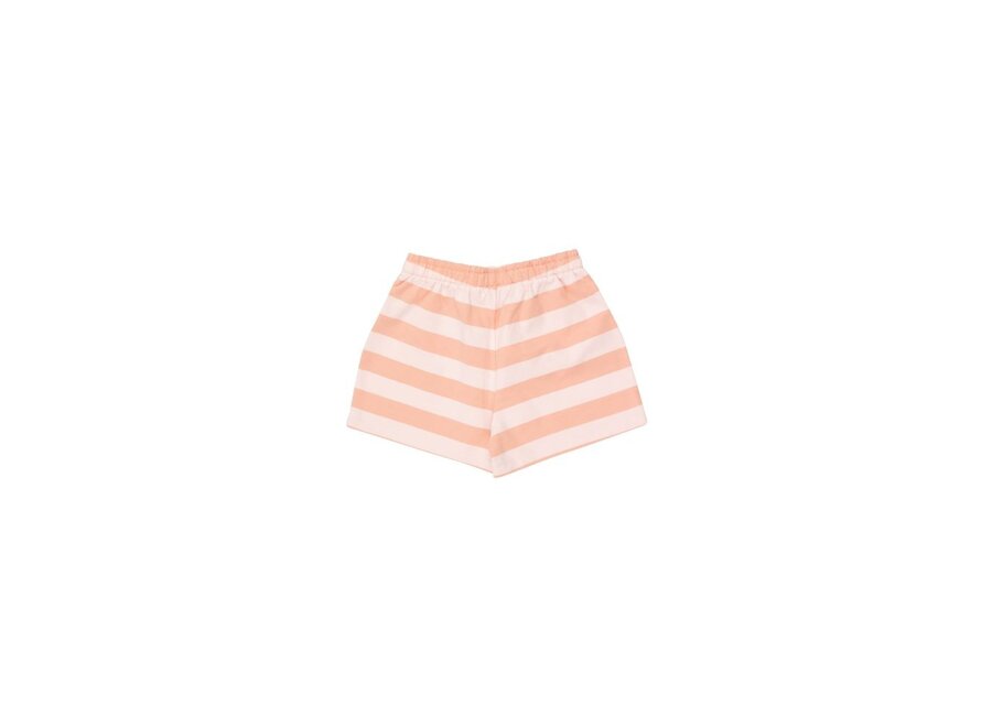 Tiny Cottons | Stripes Short Pastel Pink/Papaya