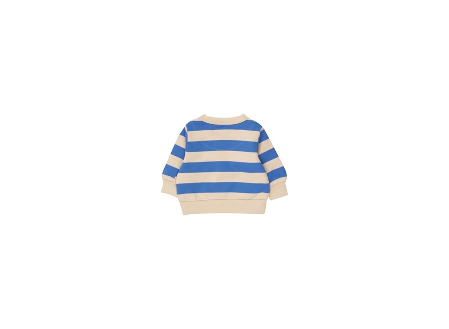 Tiny Cottons | Stripes Baby Sweatshirt Vanilla/Ultramarine