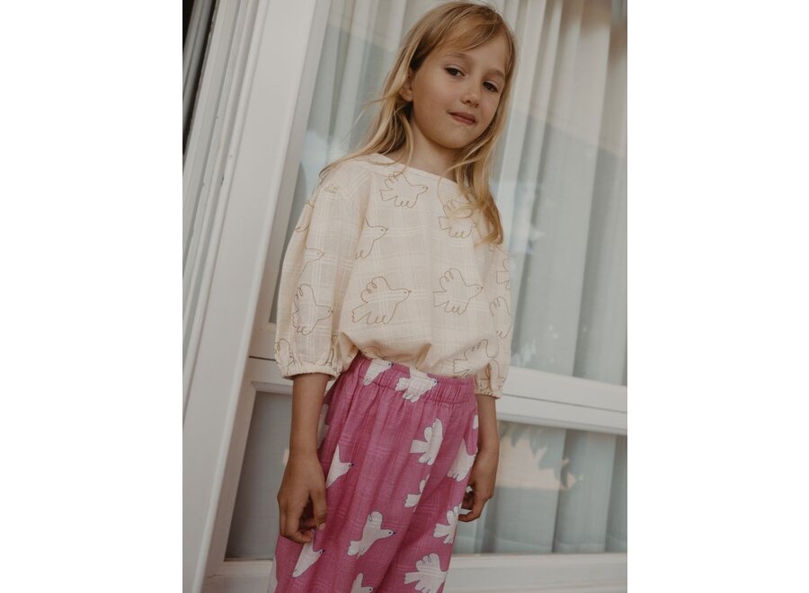 Tiny Cottons | Doves Frill Pant Dark Pink