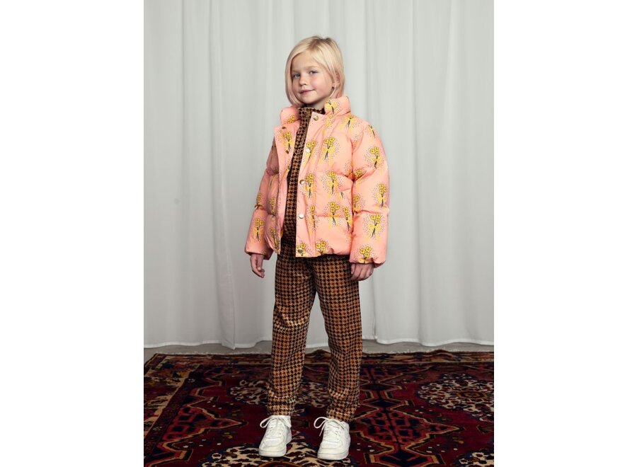 Mini Rodini | Winter Flowers Aop City Puffer Jacket Pink