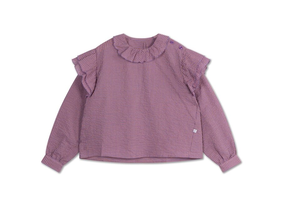 Ava Blouse Multi Mauve Check