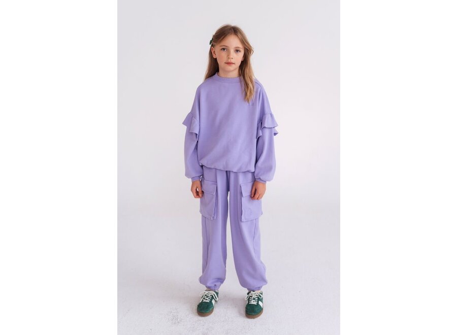 Repose ams | Ruffle Sweater Short Bright Violet