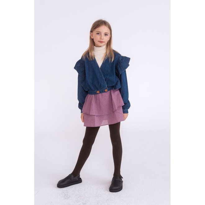 Repose ams | Ava Skirt Multi Mauve Check