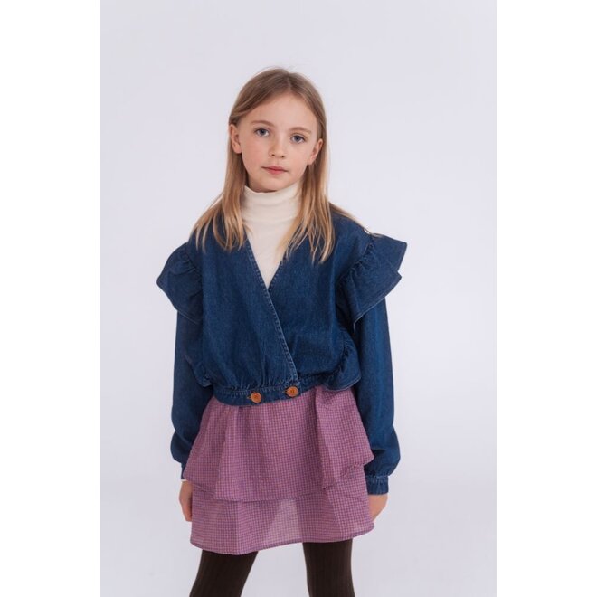 Repose ams | Ava Skirt Multi Mauve Check