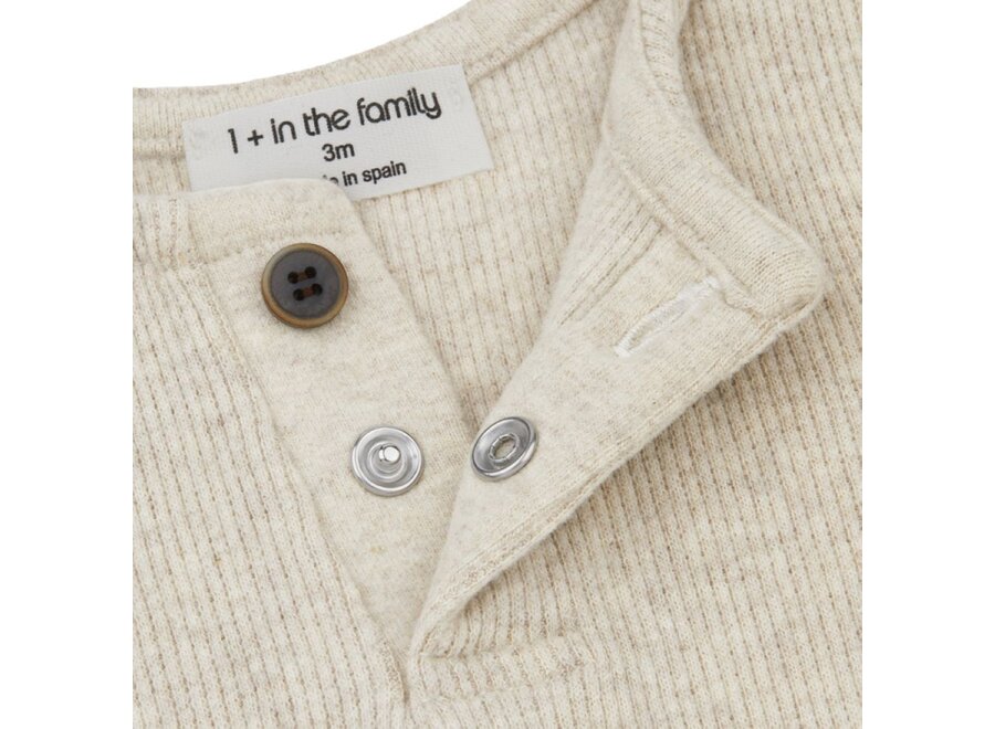 1+ in the family | Sandal Henley T-Shirt Oatmeal