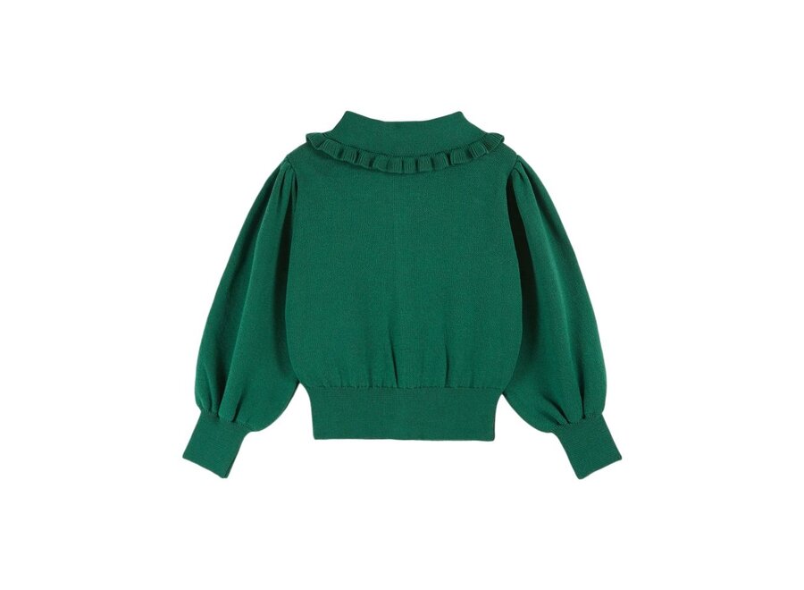 Emile et Ida | Col Volante Cardigan Vert