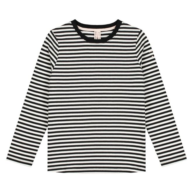 L/S Tee GOTS Nearly Black / Off White