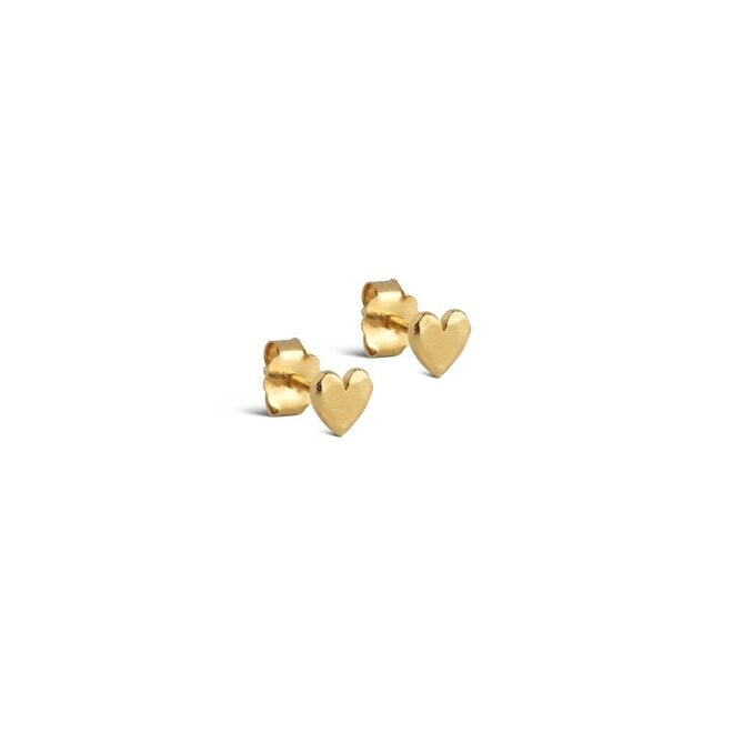 Enamel Copenhagen | Heart Gouden Studs Oorbellen