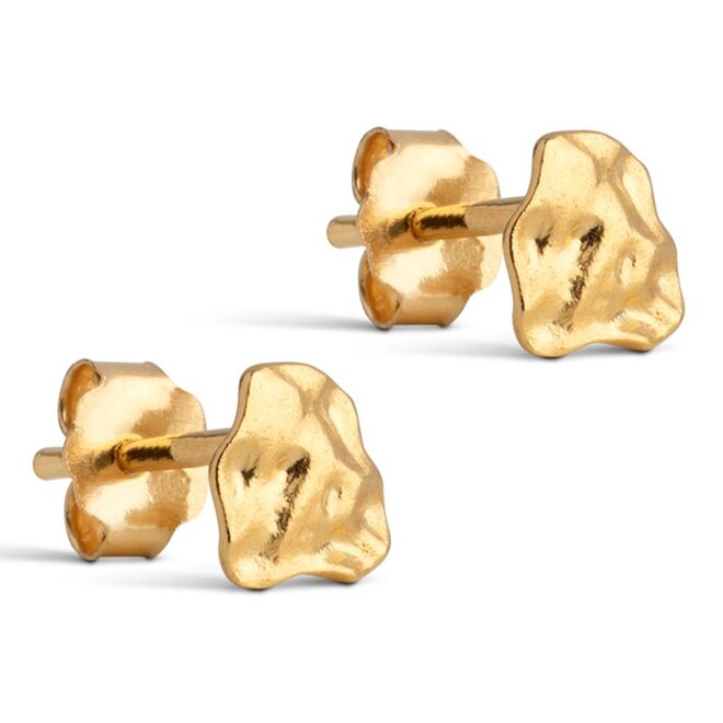 Enamel | Rio Gouden Studs Oorbellen