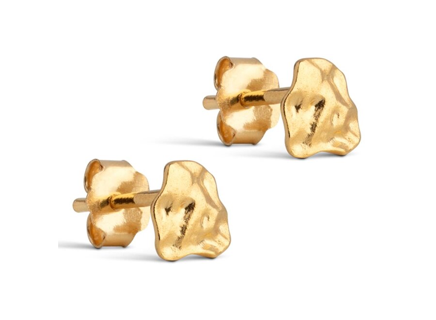 Enamel | Rio Gouden Studs Oorbellen