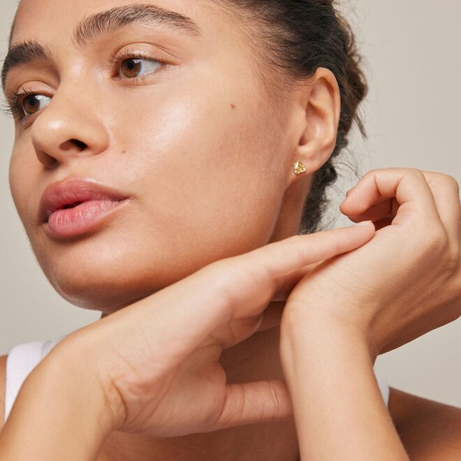 Enamel | Rio Gouden Studs Oorbellen