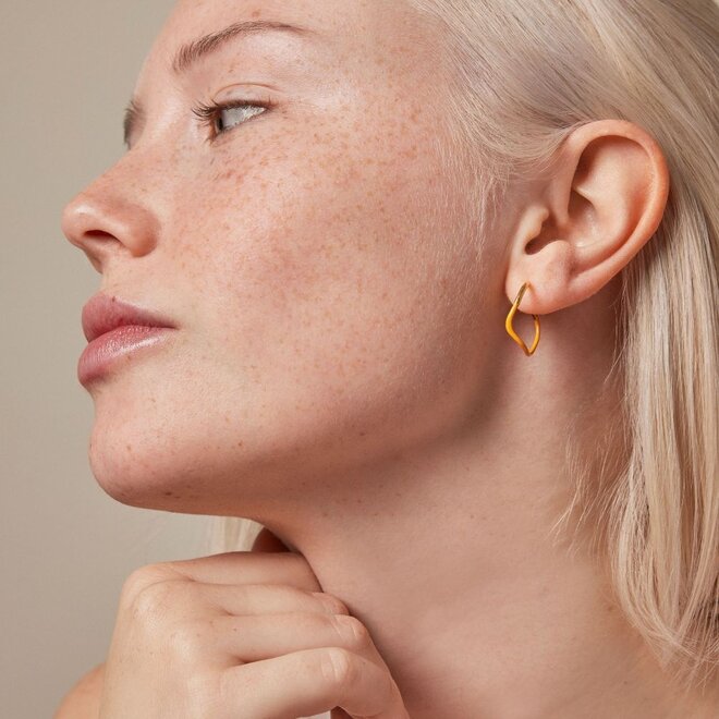 Enamel | Sway Gouden Hoops Oranje