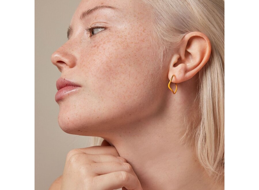 Enamel | Sway Gouden Hoops Oranje