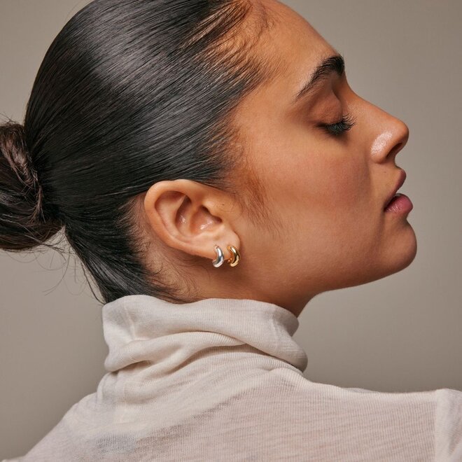 Enamel | Gianna Small Zilveren Hoops