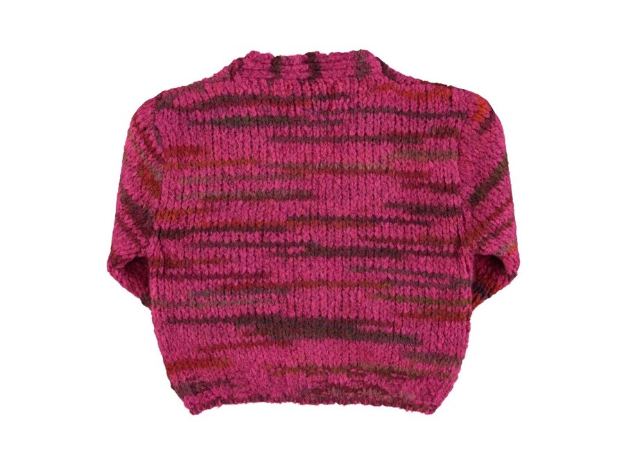 Piupiuchick | Knitted Cardigan Multicolor Fuschia