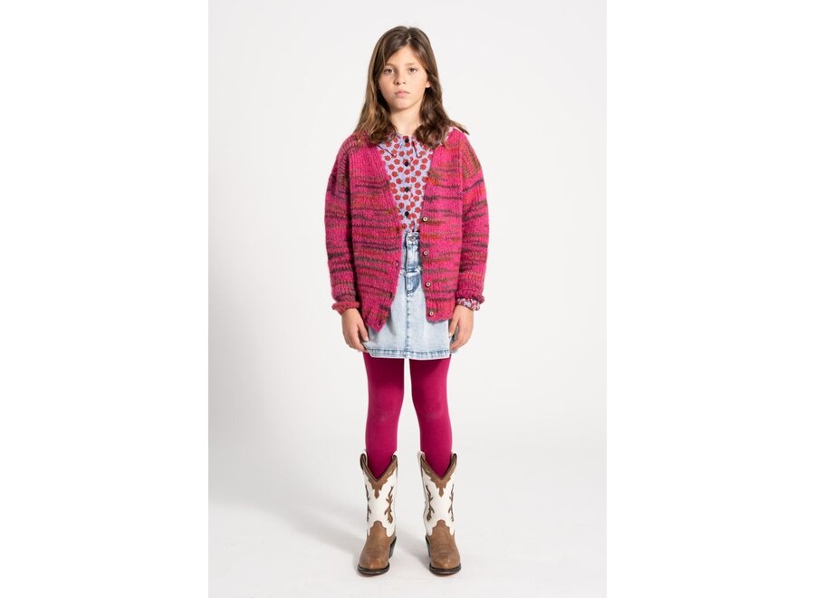 Piupiuchick | Knitted Cardigan Multicolor Fuschia