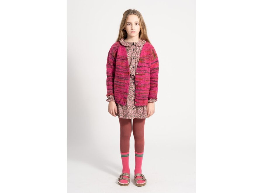 Piupiuchick | Knitted Cardigan Multicolor Fuschia