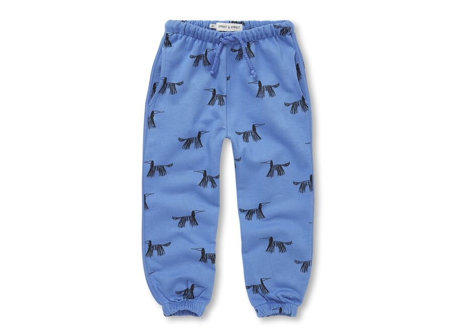 Sweatpants Dogs Print Molecule Blue