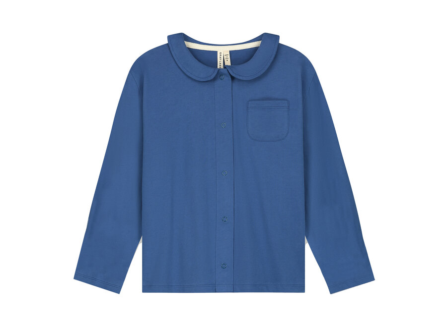 Gray Label | Boxy Collar Blouse GOTS Blue Moon