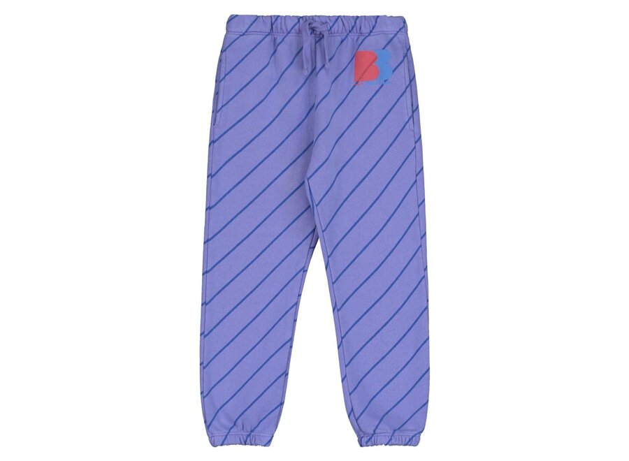 Bonmot | Jogger Trouser Diagonal Lines Lilac