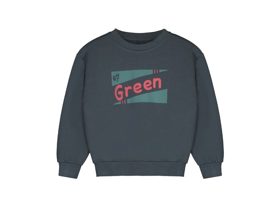 Sweatshirt Green School Flag Navy