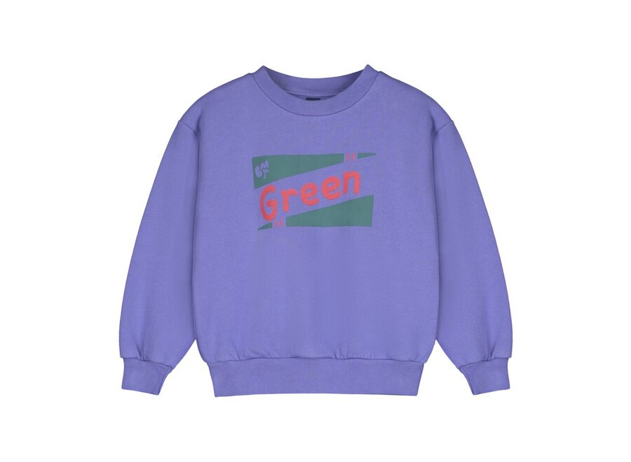 Bonmot | Sweatshirt Green School Flag Lilac