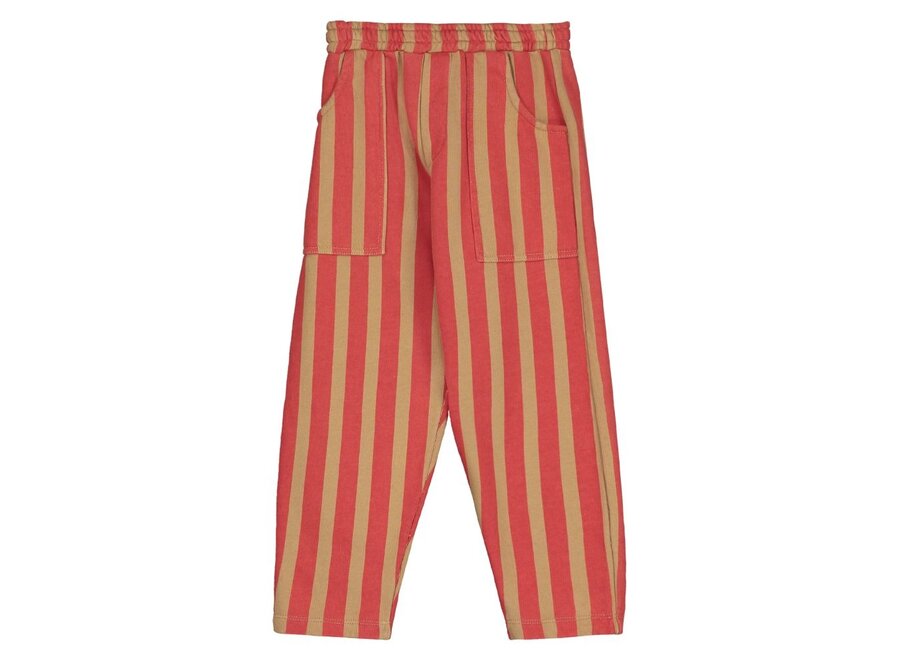 Bonmot | Fleece Trouser Vertical Stripe Wood