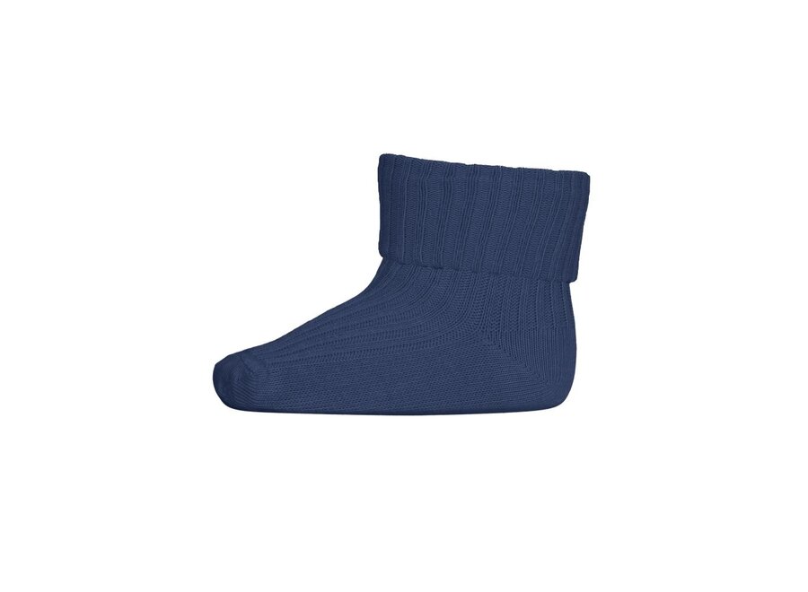 Cotton Rib Baby Socks True Blue