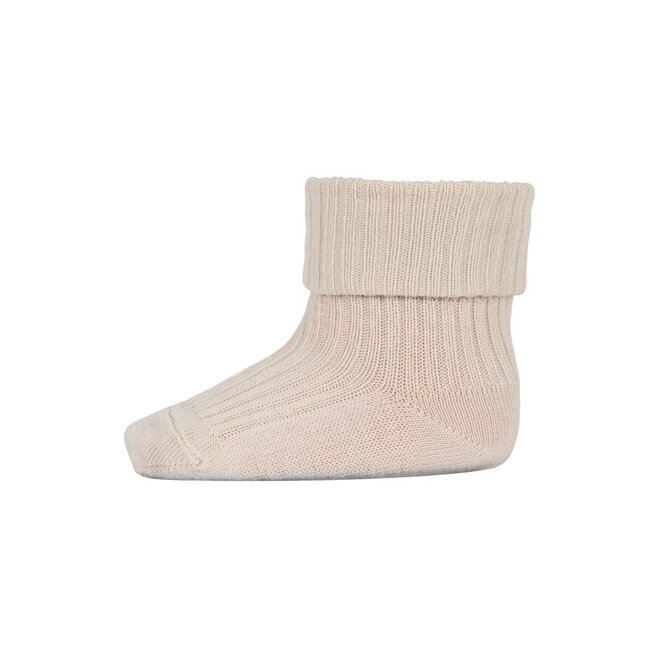 Wool Rib Socks Ecru