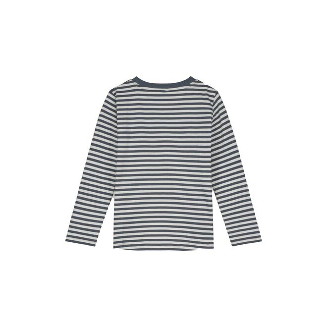 Gray Label | L/S Tee GOTS Blue Grey / Off White