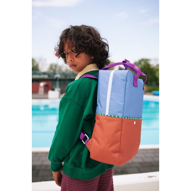 Sticky Lemon | Backpack Large Better Together Colourblocking Badminton Blue + Leather Ball