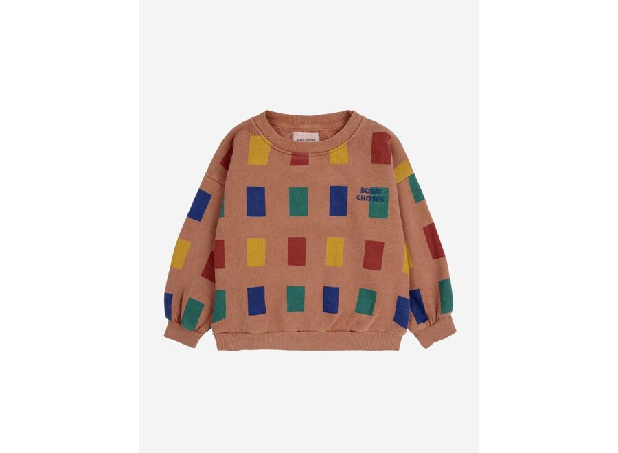 Color Game All Over Sweatshirt Brown